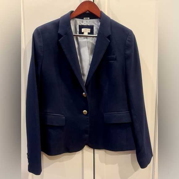 J. Crew Factory Original Schoolboy Blazer - Navy - Size 14 - EUC - Picture 2 of 6